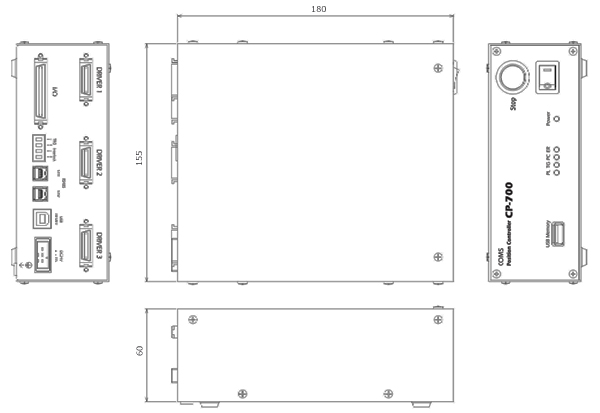 汎用ポジションコントローラ CP-700 外形図